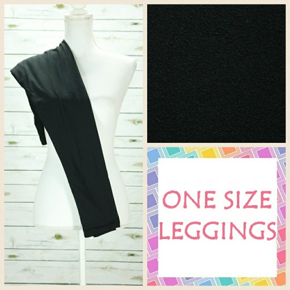 NWT Lularoe OS leggings Noir collection, black